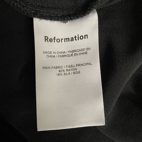 Reformation Velvet Black Wide leg Trousers Size 4P - Picture 10 of 12